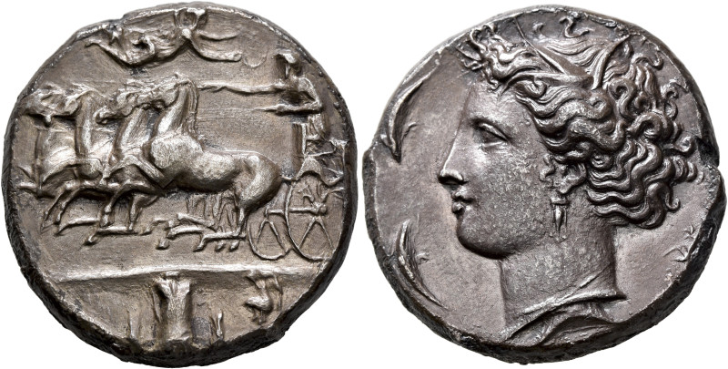 SICILY. Syracuse. Dionysios I, 405-367 BC. Dekadrachm (Silver, 33 mm, 43.01 g, 1...
