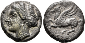 SICILY. Syracuse. Timoleon and the Third Democracy, 344-317 BC. Drachm (Silver, 13 mm, 2.63 g), Corinthian standard. Struck in the name of the Sikelio...