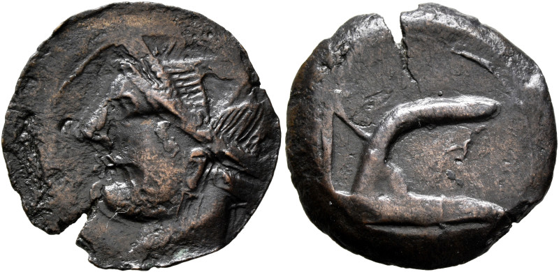 CARTHAGE. Libyan Revolt. Circa 241-238 BC. Shekel (Bronze, 22 mm, 4.80 g, 5 h), ...