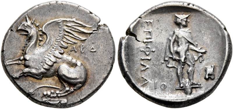 THRACE. Abdera. Circa 386/5-375 BC. Tetrobol (Silver, 16 mm, 2.81 g, 2 h), Phila...