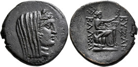 THRACE. Byzantion. Late 3rd-2nd centuries BC. AE (Bronze, 24 mm, 8.43 g, 12 h), alliance issue with Kalchedon in Bithynia. Veiled head of Demeter to r...