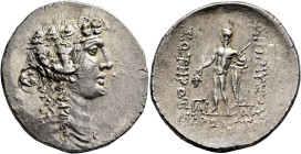 THRACE. Maroneia. Circa 189/8-49/5 BC. Tetradrachm (Silver, 34 mm, 15.80 g, 12 h). Head of youthful Dionysos to right, wearing taenia and wreath of iv...