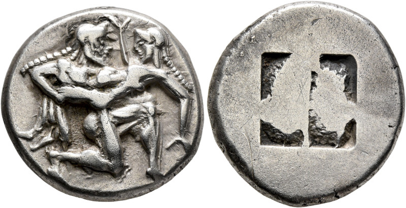 ISLANDS OFF THRACE, Thasos. Circa 500-480 BC. Stater (Silver, 20 mm, 9.58 g). Nu...