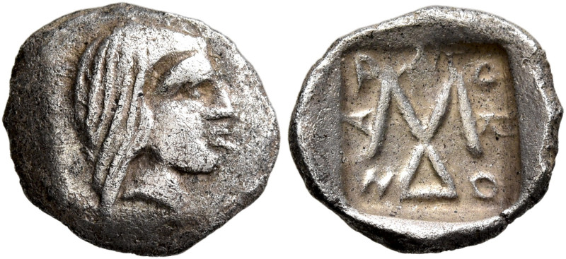 KINGS OF THRACE. Odrysian. Saratokos, circa 407-369 BC. Obol (Silver, 12 mm, 0.8...