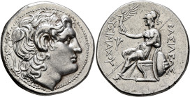 KINGS OF THRACE. Lysimachos, 305-281 BC. Tetradrachm (Silver, 29 mm, 16.98 g, 1 h), Sestos, circa 297/6-282/1. Diademed head of Alexander the Great to...