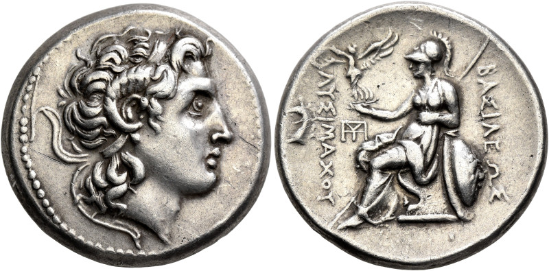 KINGS OF THRACE. Lysimachos, 305-281 BC. Tetradrachm (Silver, 27 mm, 17.02 g, 12...