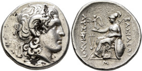 KINGS OF THRACE. Lysimachos, 305-281 BC. Tetradrachm (Silver, 28 mm, 17.00 g, 12 h), Mytilene, circa 297/6-282/1. Diademed head of Alexander the Great...