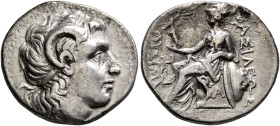 KINGS OF THRACE. Lysimachos, 305-281 BC. Drachm (Silver, 19 mm, 4.00 g, 12 h), Ephesos, circa 294-287. Diademed head of Alexander the Great to right w...