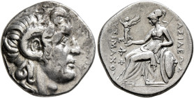 KINGS OF THRACE. Lysimachos, 305-281 BC. Drachm (Silver, 18 mm, 4.22 g, 11 h), Ephesos, circa 294-287. Diademed head of Alexander the Great to right w...