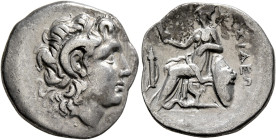 KINGS OF THRACE. Lysimachos, 305-281 BC. Drachm (Silver, 19 mm, 4.16 g, 11 h), Ephesos, circa 294-287. Diademed head of Alexander the Great to right w...