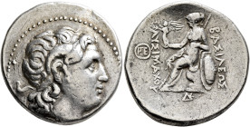 KINGS OF THRACE. Lysimachos, 305-281 BC. Tetradrachm (Silver, 28 mm, 17.13 g, 11 h), Sardes, circa 297/6-286. Diademed head of Alexander the Great to ...