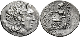 KINGS OF THRACE. Lysimachos, 305-281 BC. Tetradrachm (Silver, 32 mm, 16.30 g, 1 h), Byzantion, circa 100-96 BC. Diademed head of Alexander the Great t...