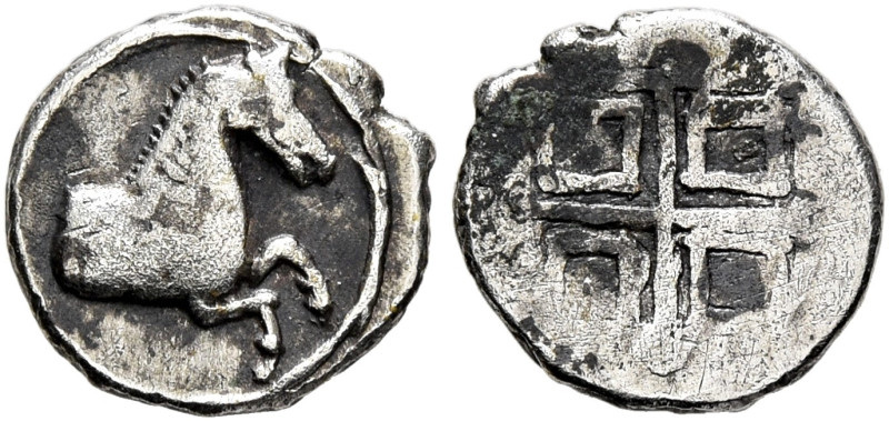THRACO-MACEDONIAN REGION. Uncertain. Circa 480-450 BC. Tritartemorion (Silver, 8...