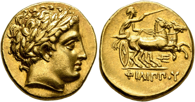KINGS OF MACEDON. Philip II, 359-336 BC. Stater (Gold, 19 mm, 8.63 g, 11 h), Pel...