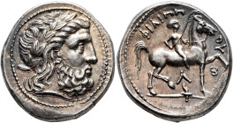 KINGS OF MACEDON. Philip II, 359-336 BC. Tetradrachm (Silver, 27 mm, 14.35 g, 1 h), Amphipolis, struck under Kassander, circa 307-297. Laureate head o...