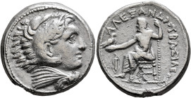 KINGS OF MACEDON. Alexander III ‘the Great’, 336-323 BC. Tetradrachm (Silver, 25 mm, 16.00 g, 1 h), Amphipolis, struck by Antipater under Philip III, ...