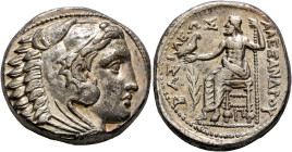 KINGS OF MACEDON. Alexander III ‘the Great’, 336-323 BC. Tetradrachm (Silver, 26 mm, 17.00 g, 9 h), Amphipolis, struck under Polyperchon, circa 318-31...
