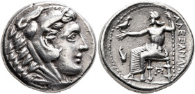 KINGS OF MACEDON. Alexander III ‘the Great’, 336-323 BC. Tetradrachm (Silver, 25 mm, 17.08 g, 12 h), Amphipolis, struck under Kassander, circa 316-311...