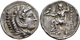 KINGS OF MACEDON. Alexander III ‘the Great’, 336-323 BC. Tetradrachm (Silver, 28 mm, 17.18 g, 12 h), Pella, struck under Antipater or Polyperhon, circ...