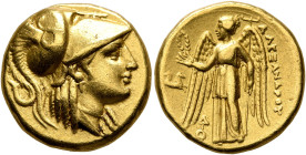 KINGS OF MACEDON. Alexander III ‘the Great’, 336-323 BC. Stater (Gold, 18 mm, 8.49 g, 5 h), Lampsakos, struck under Kalas or Demarchos, circa 328/5-32...