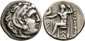 KINGS OF MACEDON. Alexander III ‘the Great’, 336-323 BC. Drachm (Silver, 17 mm, 4.23 g, 11 h), Lampsakos, struck under Philip III Arrhidaios, 323-317....