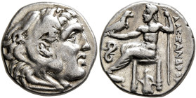 KINGS OF MACEDON. Alexander III ‘the Great’, 336-323 BC. Drachm (Silver, 16.5 mm, 4.18 g, 7 h), Lampsakos, struck under Philip III Arrhidaios, 323-317...