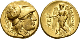 KINGS OF MACEDON. Alexander III ‘the Great’, 336-323 BC. Stater (Gold, 19 mm, 8.57 g, 12 h), Abydos (?), struck under Antigonos I Monophthalmos, 323-3...