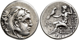 KINGS OF MACEDON. Alexander III ‘the Great’, 336-323 BC. Drachm (Silver, 17 mm, 4.20 g, 12 h), Abydos, struck under Antigonos I Monophthalmos, circa 3...