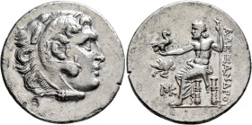 KINGS OF MACEDON. Alexander III ‘the Great’, 336-323 BC. Tetradrachm (Silver, 32 mm, 15.67 g, 11 h), Klazomenai, circa 200. Head of Herakles to right,...