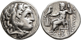 KINGS OF MACEDON. Alexander III ‘the Great’, 336-323 BC. Drachm (Silver, 17 mm, 4.23 g, 11 h), Kolophon, struck under Menander or Kleitos, circa 322-3...