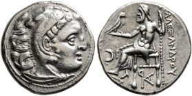 KINGS OF MACEDON. Alexander III ‘the Great’, 336-323 BC. Drachm (Silver, 17.7 mm, 4.16 g, 12 h), Kolophon, struck under Antigonos I Monophthalmos, cir...