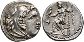 KINGS OF MACEDON. Alexander III ‘the Great’, 336-323 BC. Drachm (Silver, 17 mm, 4.26 g, 1 h), Magnesia ad Maeandrum, struck under Menander or Kleitos,...