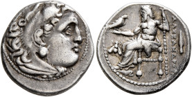 KINGS OF MACEDON. Alexander III ‘the Great’, 336-323 BC. Drachm (Silver, 17 mm, 4.22 g, 9 h), Magnesia ad Maeandrum, struck under Menander or Kleitos,...