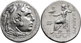 KINGS OF MACEDON. Alexander III ‘the Great’, 336-323 BC. Tetradrachm (Silver, 29 mm, 16.42 g, 1 h), Magnesia on the Maeander, circa 282-225. Head of H...