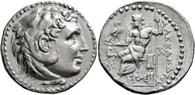KINGS OF MACEDON. Alexander III ‘the Great’, 336-323 BC. Tetradrachm (Silver, 29 mm, 16.37 g, 12 h), Miletos, circa 210-190. Head of Herakles to right...