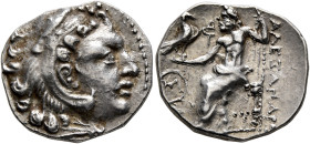 KINGS OF MACEDON. Alexander III ‘the Great’, 336-323 BC. Drachm (Silver, 18 mm, 4.01 g, 12 h), Chios, circa 290-275. Head of Herakles to right, wearin...