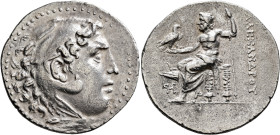 KINGS OF MACEDON. Alexander III ‘the Great’, 336-323 BC. Tetradrachm (Silver, 33 mm, 16.99 g, 1 h), Samos, circa 201. Head of Herakles to right, weari...