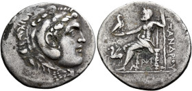 KINGS OF MACEDON. Alexander III ‘the Great’, 336-323 BC. Tetradrachm (Silver, 32 mm, 16.33 g, 12 h), Alabanda, circa 185-173. Head of Herakles to righ...