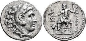 KINGS OF MACEDON. Alexander III ‘the Great’, 336-323 BC. Tetradrachm (Silver, 30 mm, 16.32 g, 11 h), Rhodes, circa 205-190. Head of Herakles to right,...
