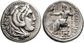 KINGS OF MACEDON. Alexander III ‘the Great’, 336-323 BC. Drachm (Silver, 16 mm, 4.24 g, 12 h), Sardes, struck under Menander, circa 324/3. Head of Her...