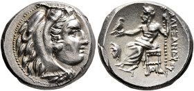 KINGS OF MACEDON. Alexander III ‘the Great’, 336-323 BC. Drachm (Silver, 17 mm, 4.25 g, 12 h), Sardes, struck under Menander, circa 324/3. Head of Her...