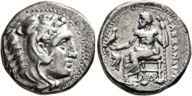 KINGS OF MACEDON. Alexander III ‘the Great’, 336-323 BC. Drachm (Silver, 16 mm, 4.27 g, 11 h), Sardes, struck under Menander, circa 324/3. Head of Her...