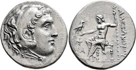 KINGS OF MACEDON. Alexander III ‘the Great’, 336-323 BC. Tetradrachm (Subaeratus, 30 mm, 16.22 g, 12 h), Phaselis, CY 31 = 188/7. Head of Herakles to ...