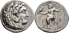 KINGS OF MACEDON. Alexander III ‘the Great’, 336-323 BC. Tetradrachm (Silver, 27 mm, 17.18 g, 5 h), Arados, struck under Menes or Laomedon, 324/3-320....