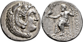 KINGS OF MACEDON. Alexander III ‘the Great’, 336-323 BC. Tetradrachm (Silver, 26 mm, 16.28 g, 8 h), Arados, struck under Menes or Laomedon, 324/3-320....