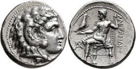 KINGS OF MACEDON. Alexander III ‘the Great’, 336-323 BC. Tetradrachm (Silver, 29 mm, 15.85 g, 1 h), Arados, under Ptolemy I as Satrap. Head of Herakle...