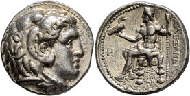 KINGS OF MACEDON. Alexander III ‘the Great’, 336-323 BC. Tetradrachm (Silver, 27 mm, 17.07 g, 8 h), Babylon, under Seleukos I, circa 311-300. Head of ...