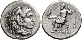 KINGS OF MACEDON. Philip III Arrhidaios, 323-317 BC. Drachm (Silver, 17.5 mm, 4.24 g, 12 h), Side, struck under Antigonos I Monophthalmos, circa 320-3...