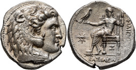 KINGS OF MACEDON. Philip III Arrhidaios, 323-317 BC. Tetradrachm (Silver, 28 mm, 16.93 g, 2 h), Babylon II, under Seleukos as Satrap, circa 318/7-315....