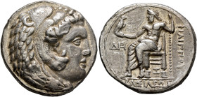 KINGS OF MACEDON. Philip III Arrhidaios, 323-317 BC. Tetradrachm (Silver, 26 mm, 17.18 g, 5 h), Babylon, struck under Seleukos I as satrap, circa 320-...